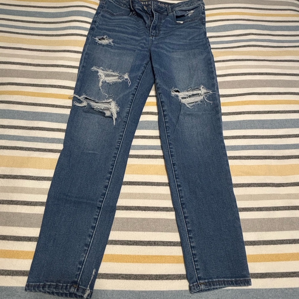 American Eagle Outfitters Blue Skinny Jeans Distressed